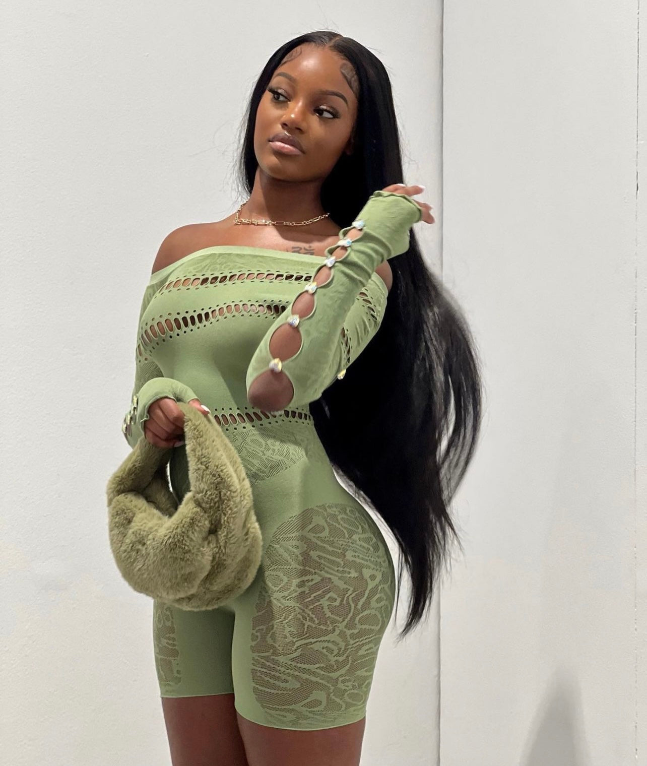 ‘Diamond’ Cutout Romper