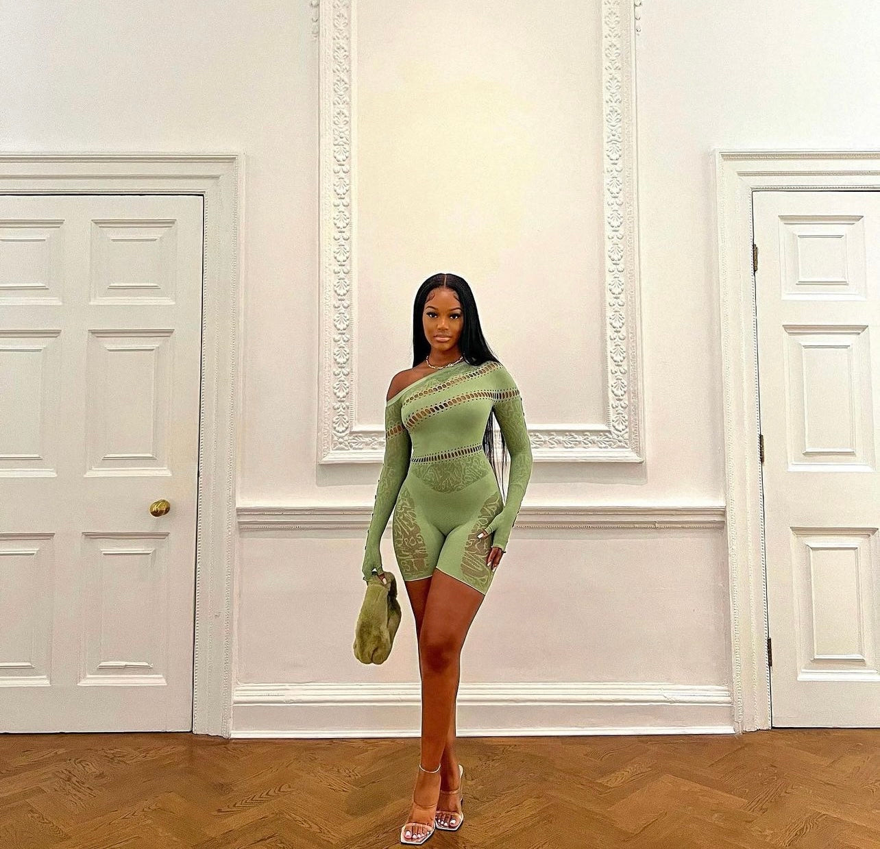 ‘Diamond’ Cutout Romper