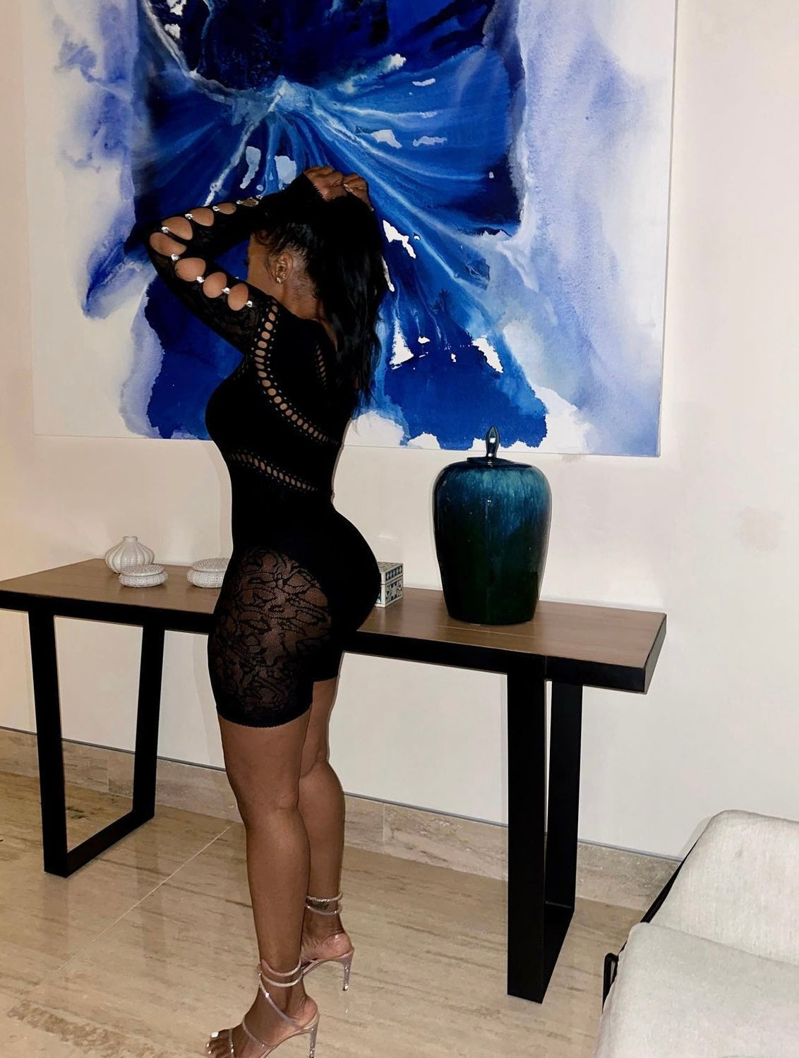 ‘Diamond’ Cutout Romper