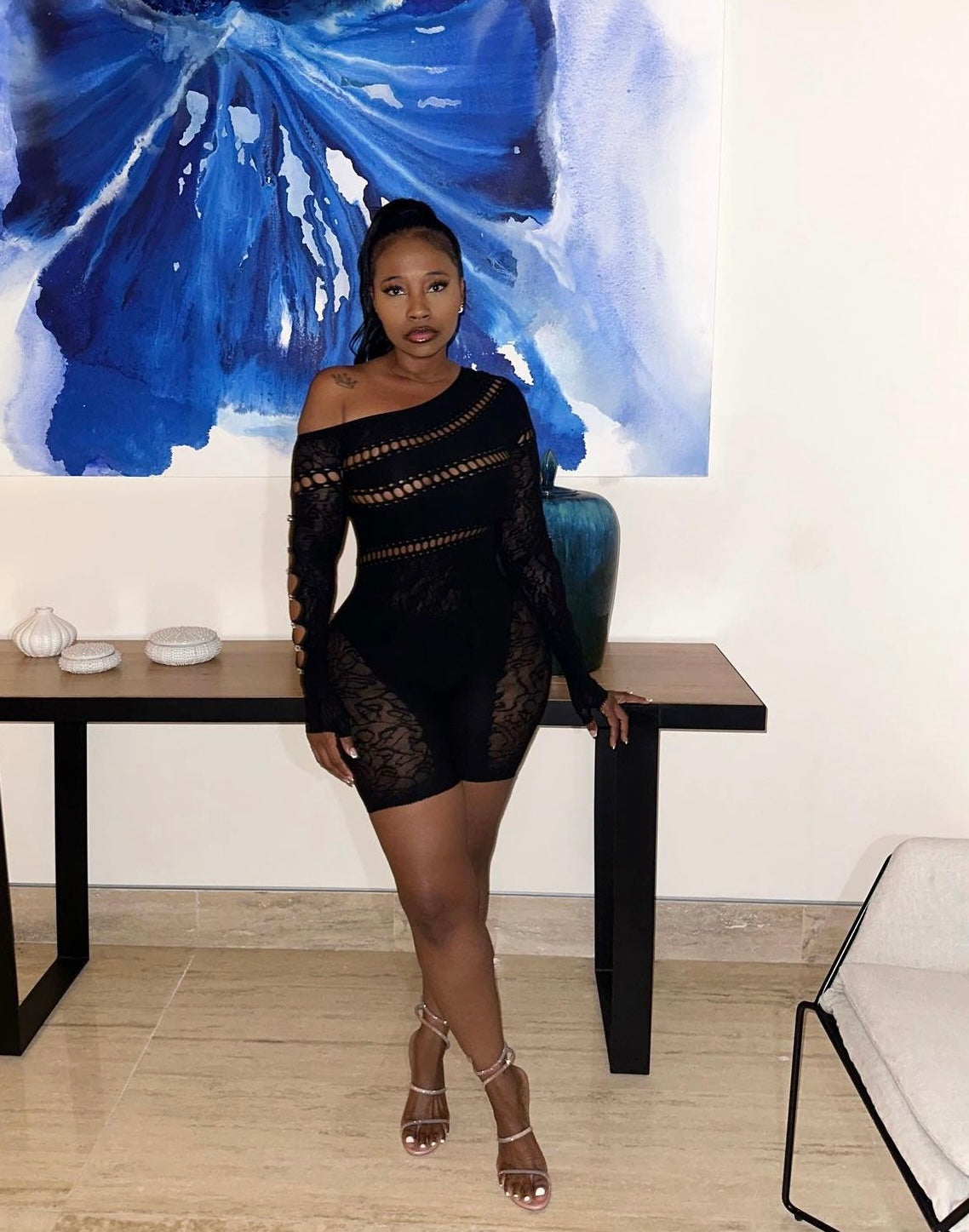 ‘Diamond’ Cutout Romper