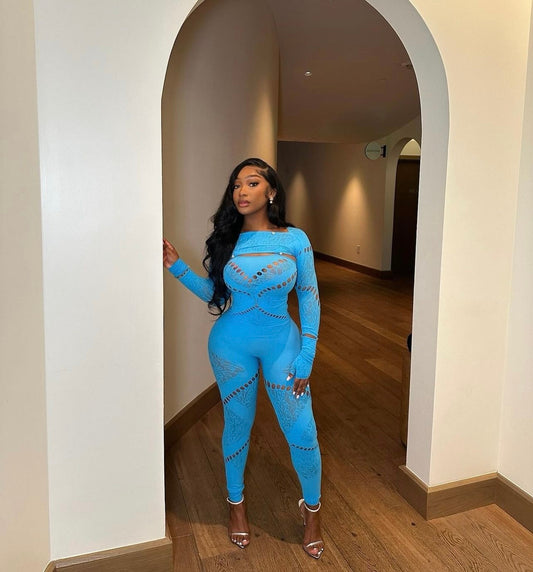 'Poster girl' Jumpsuit - Blue